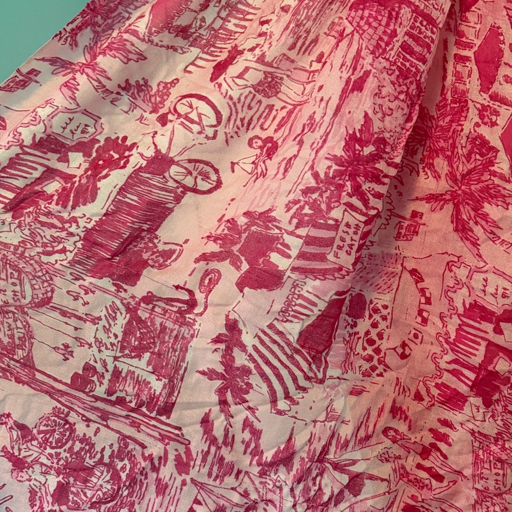 Lilly Pulitzer Pink Patterned Scarf - Picture 3 of 3